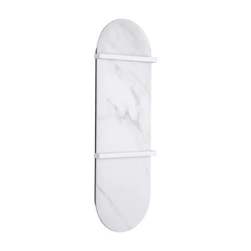 AREZZO design STONELINE ROUND 900x300 kőhatású törölközőszárító radiátor, fehér