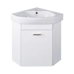   VivaStyle ARDA fali sarokszekrény CeraStyle ARDA porcelán sarokmosdóval 46 x 46 cm - JOBBOS