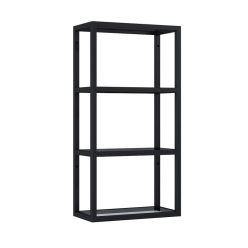   AREZZO design MONTEREY Hanging shelf with glass 40/80 matt black (21.6)