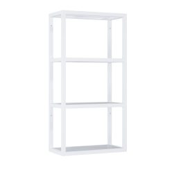   AREZZO design MONTEREY Hanging shelf with glass 40/80 matt white (21.6)
