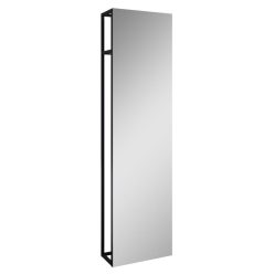   AREZZO design NEBO mirror with canela oak shelf 50-190, matt black