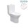 AREZZO design VERMONT rimless combi toilet with bottom/rear outlet