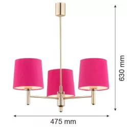   ARGON 1498 PONTE Modern Csillár Sárgaréz, Rózsaszín E27 IP20