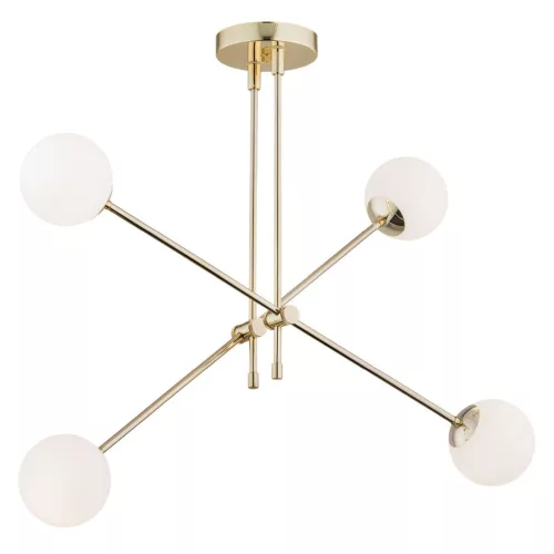 ARGON 1695 ABSTRACT Glamour Függesztett Lámpa Sárgaréz, Opál Szőnyeg E14 IP20