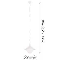 ARGON 3296 ERBA Kültéri Függő Lámpa Fehér IP44