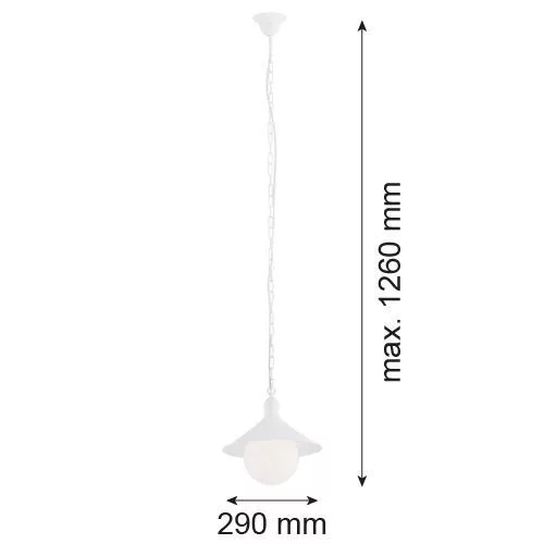 ARGON 3296 ERBA Kültéri Függő Lámpa Fehér IP44