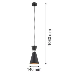 ARGON 3896 LUKKA Egyágú Függesztett Lámpa Fém E27 IP20
