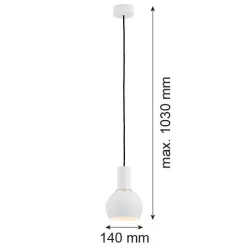 ARGON 4215 SINES Egyágú Függesztett Lámpa Fém E27 IP20