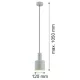 Argon SINES 4217 Függőlámpa 1x15W/E27 IP20
