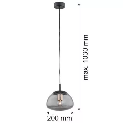 ARGON 4333 TRINI Egyágú Függesztett Lámpa Fém E27 IP20