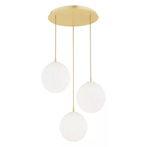 ARGON 6306 PALOMA Glamour Függesztett Lámpa Opál Szőnyeg, Csiszolt Sárgaréz E27 IP20