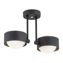   ARGON 7089 MASSIMO PLUS Modern Mennyezeti Lámpa Fekete, Opál Szőnyeg G9 IP44