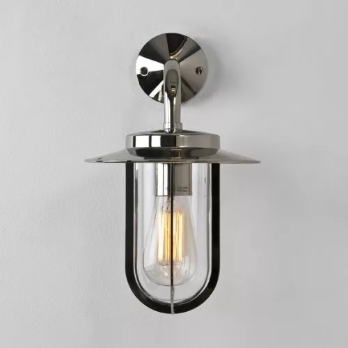 ASTRO LIGHTING 1096001 MONTPARNASSE Klasszikus Kültéri Fali Lámpa Nikkel, Átlátszó E27 IP44