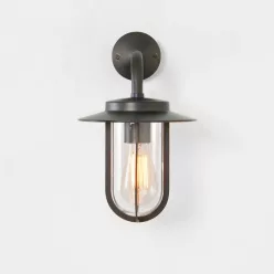   ASTRO LIGHTING 1096009 MONTPARNASSE Klasszikus Kültéri Fali Lámpa Barna, Átlátszó E27 IP44