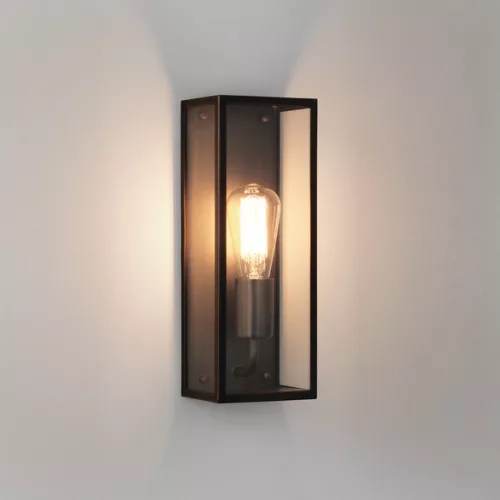 ASTRO LIGHTING 1183018 MESSINA Klasszikus Kültéri Fali Lámpa Barna, Átlátszó E27 IP44