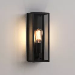   ASTRO LIGHTING 1183029 MESSINA Klasszikus Kültéri Fali Lámpa Fekete E27 IP44
