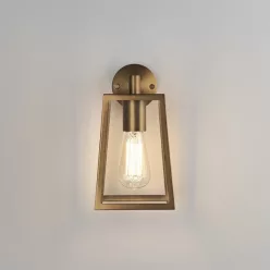  ASTRO LIGHTING 1306005 CALVI Klasszikus Kültéri Fali Lámpa Idős Réz, Átlátszó E27 IP23
