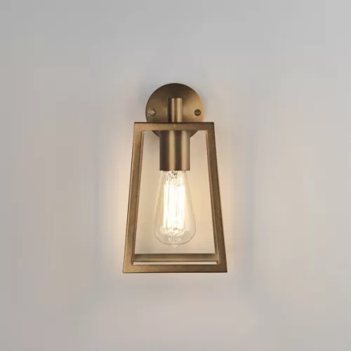 ASTRO LIGHTING 1306005 CALVI Klasszikus Kültéri Fali Lámpa Idős Réz, Átlátszó E27 IP23
