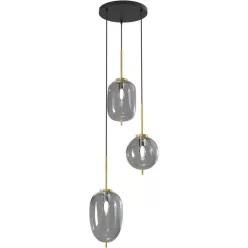   AVIANO LIGHTING 5007-302 BELLEVILLE Többágú Függesztett Lámpa Fekete, Arany E14 IP20