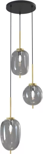 AVIANO LIGHTING 5007-302 BELLEVILLE Többágú Függesztett Lámpa Fekete, Arany E14 IP20