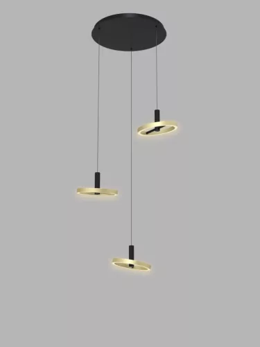 AVIANO LIGHTING 5016-304 BREST Többágú Függesztett Lámpa Fekete, Arany LED IP20