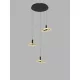 AVIANO LIGHTING 5016-304 BREST Többágú Függesztett Lámpa Fekete, Arany LED IP20