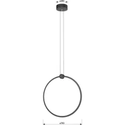   AVIANO LIGHTING 6218-0110 CIRCOLA Modern Led Függesztett Lámpa Fekete LED IP20