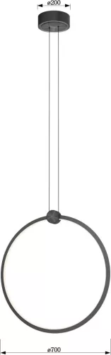 AVIANO LIGHTING 6218-0110 CIRCOLA Modern Led Függesztett Lámpa Fekete LED IP20