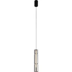   AVIANO LIGHTING 6223-0110 CILINDRO Hengeres Függesztett Lámpa Fekete, Füstös LED IP20
