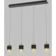 AVIANO LIGHTING 7003-404 TOULOUSE Többágú Függesztett Lámpa Matt Fekete, Arany LED IP20