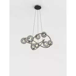   AVIANO LIGHTING 7014-805 NANCY Modern Függesztett Lámpa Fekete, Füstös G9 IP20