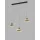 AVIANO LIGHTING 7016-304 BREST Többágú Függesztett Lámpa Fekete, Arany LED IP20