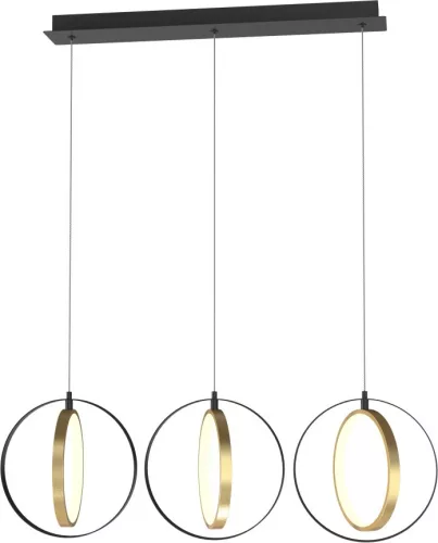AVIANO LIGHTING 7134-0310 VALLA Modern Led Függesztett Lámpa Matt Fekete, Arany LED IP20