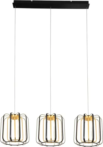 AVIANO LIGHTING 7210-0310 XARA Többágú Függesztett Lámpa Fekete, Arany LED IP20