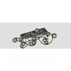   AVIANO LIGHTING 9014-1205 NANCY Glamour Mennyezeti Lámpa Fekete, Füstös G9 IP20