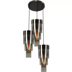   AVIANO LIGHTING 9211-0310 GRANS Többágú Függesztett Lámpa Fekete E27 IP20