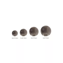 BUBBLES GLASS SHADES SET 15 CLEAR
