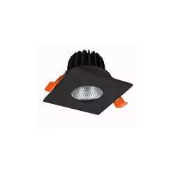   AZZARDO 5989 CLEAN S Kültéri Mennyezetbe Építhető Lámpa Fekete LED IP44
