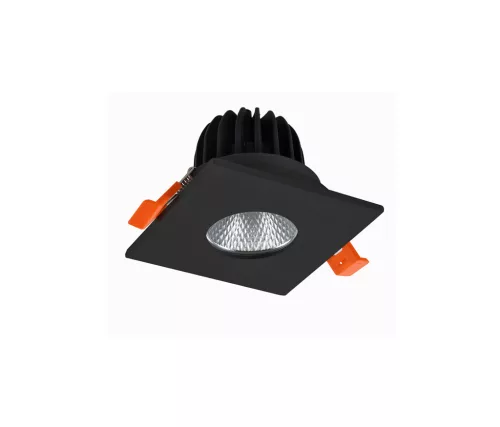 AZZARDO 5989 CLEAN S Kültéri Mennyezetbe Építhető Lámpa Fekete LED IP44