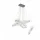 UNIVERSO Kristály üveg csillár 46w 3680lm CCT Távirányító IP20 Króm 600x380x1200mm