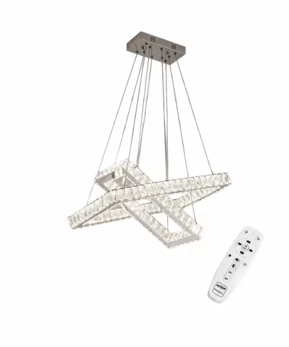 UNIVERSO Kristály üveg csillár 46w 3680lm CCT Távirányító IP20 Króm 600x380x1200mm