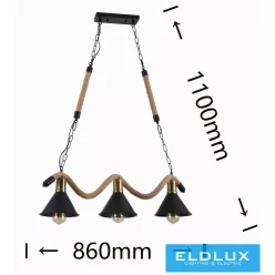 ELDLUX B24-3 Vintage Csillár IP20
