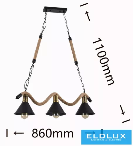 ELDLUX B24-3 Vintage Csillár IP20