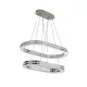 UNIVERSO Kristály üveg csillár 46w 3680lm CCT.Kap IP20 Króm 710x430x1200mm