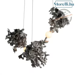 függesztett lámpa aluminium színű vázzal és fém testtel beltéri használatra bocci-44-3 - moretti.hu