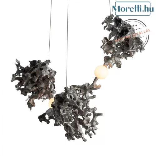 függesztett lámpa aluminium színű vázzal és fém testtel beltéri használatra bocci-44-3 - moretti.hu