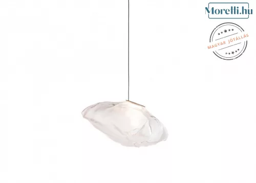 függesztett lámpa nikkel színű vázzal és üveg testtel beltéri használatra bocci-73-1 - moretti.hu