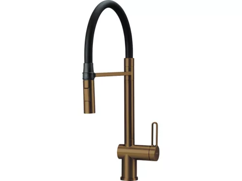 Magnetic rugalmas mosogató csaptelep, szálcsiszolt bronz