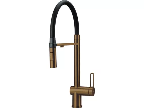Magnetic rugalmas mosogató csaptelep_vízszűrő csatlakozóval, szálcsiszolt bronz