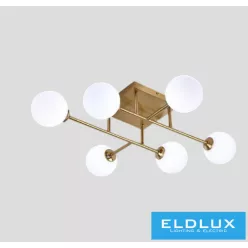   UNIVERSO Mennyezeti lámpa 6xG9 max.10w 700x700x170mm IP20 Óarany 5év